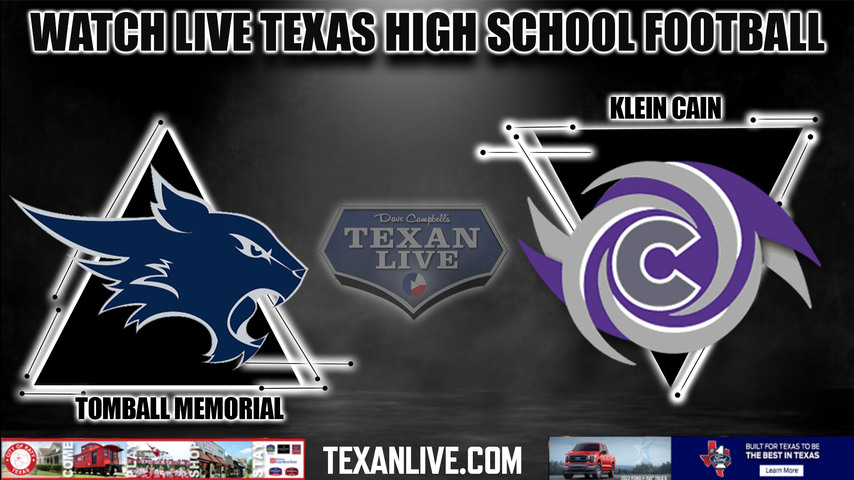 Tomball Memorial vs Klein Cain - 7:00PM - 9/22/2022 - Football - Live from Klein Memorial Stadium