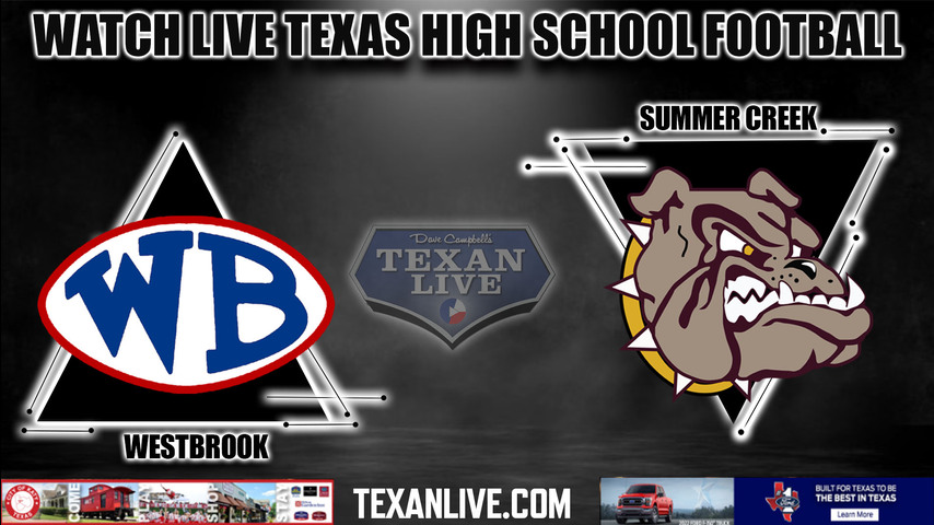 Westbrook vs Summer Creek - 7:00PM - 9/22/2022 - Football - Live from Turner Stadium