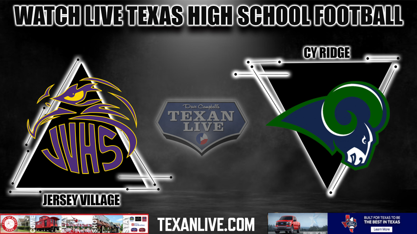 Jersey Village vs Cy Ridge - 12:00PM - 10/8/2022 - Football - Live from Pridgeon Stadium