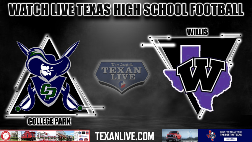 College Park vs Willis - 7:00PM - 10/7/2022 - Football - Live from Yates Stadium
