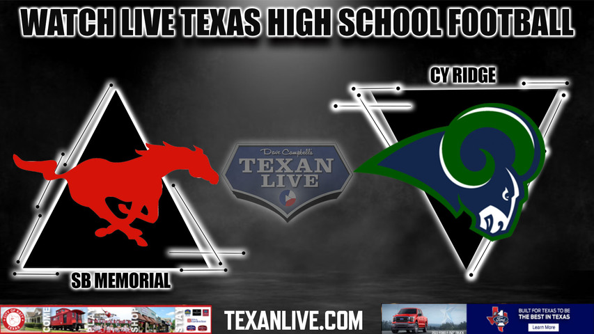 Spring Branch Memorial vs Cy Ridge - 6:30PM - 10/13/2022 - Football - Live from Pridgeon Stadium