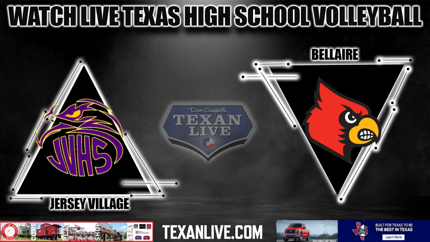 Jersey Village vs Bellaire - 5:00PM - 11/1/2022 - Volleyball - Bi District Playoffs - Live from Delmar Field House