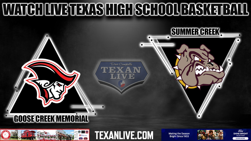 Goose Creek Memorial vs Summer Creek - 7:00PM - 12/6/2022 - Boys Basketball - Live from Summer Creek High School