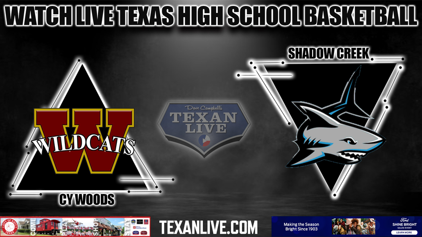 cy woods vs shadow creek - 5:00PM - 12/8/2022 - Boys Basketball - Live from Cy Fair High School - Gym 2