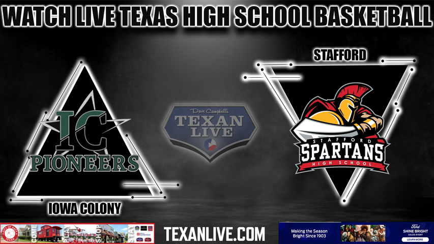 Stafford vs Iowa Colony - 7:00PM - 1/10/2023 - Boys Basketball - Live from Iowa Colony High School