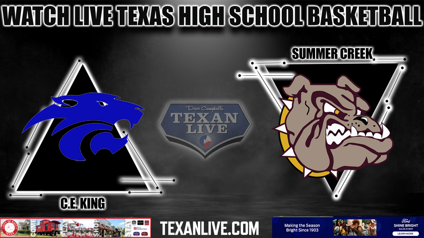 CE King vs Summer Creek - 7:00PM - 1/11/2023 - Boys Basketball - Live from Summer Creek High School