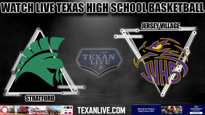 Stratford vs Jersey Village - 12:00PM - 1/14/2023 - Boys Basketball - Live from Jersey Village High School