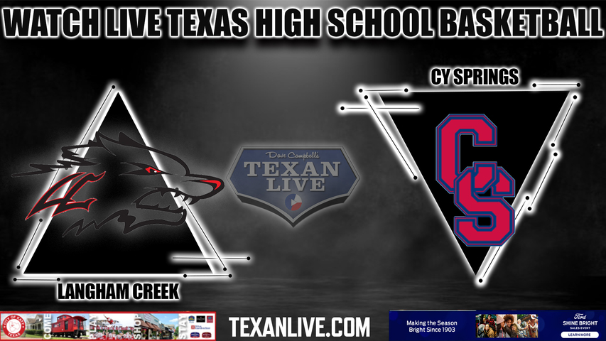 Langham Creek vs Cy Springs - 12:00PM - 1/28/2023 - Girls Basketball - Live from Cy Springs High School