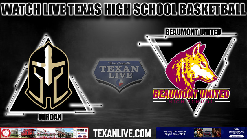 Jordan vs Beaumont United - 7:30pm - 3/3/23 - M.O. Campbell Center - Boys Basketball - 6A Region 3 Regional Semi-Final - Playoffs