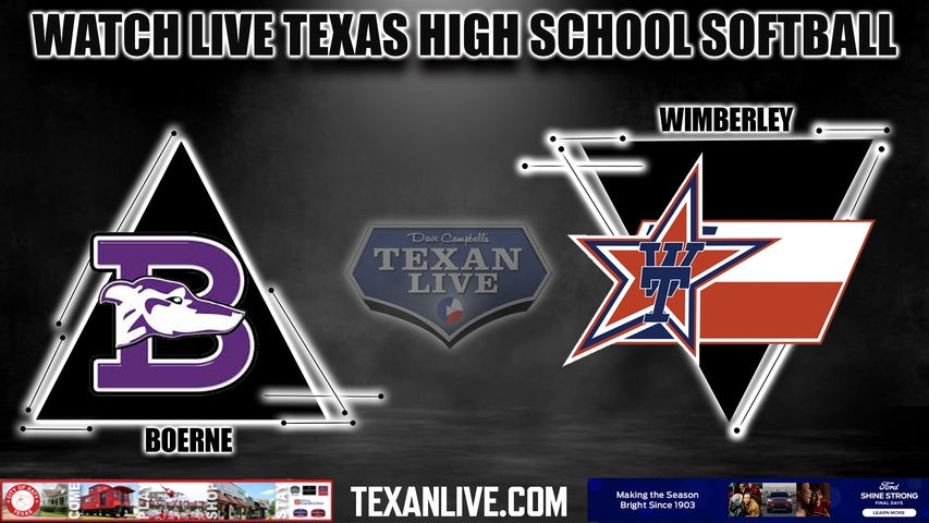 Boerne vs Wimberley - 6:00PM - 3/31/2023 - Softball - Live from Wimberley High School