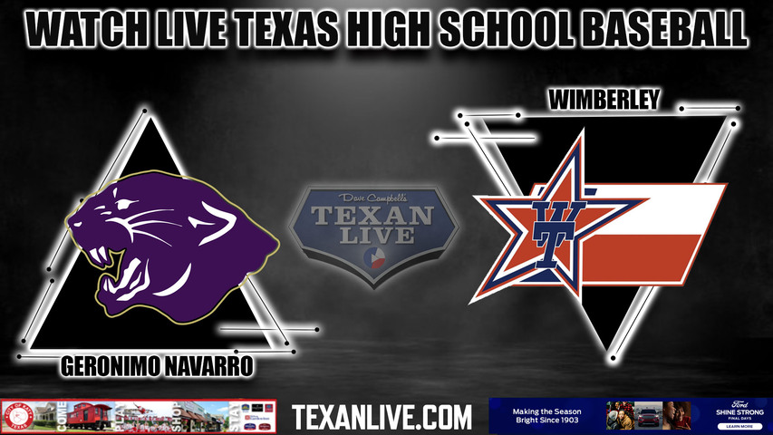 Navarro vs Wimberley - 6:00PM - 5/4/2023 - Baseball - Live from Wimberley High School - Bi-district Playoffs - One Game Playoff
