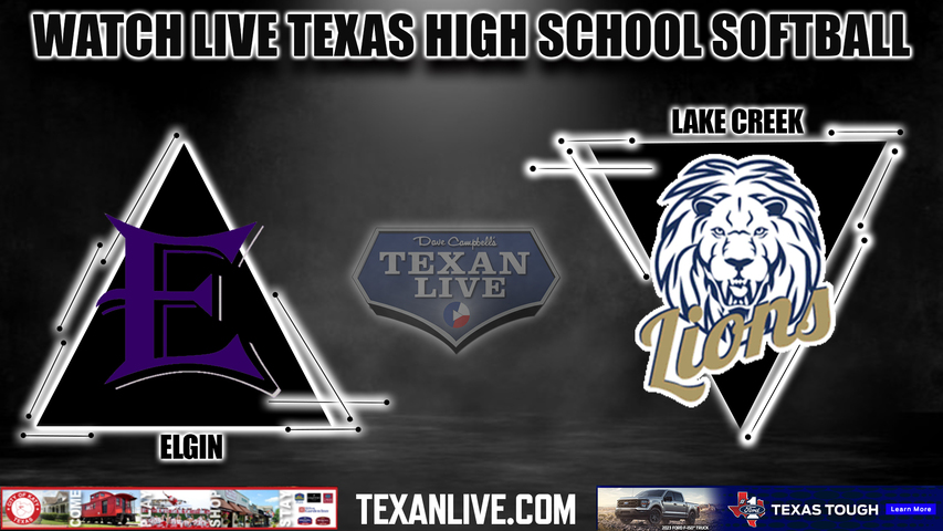 Elgin vs Lake Creek - 5:00PM - 5/5/2023 - Softball - Live from Mumford High School - One Game Playoff - Area Round Playoff