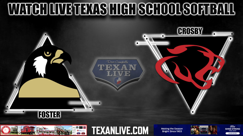 Foster vs Crosby - 3:00PM - 5/6/2023 - Softball - Live from Foster High School - Area Round Playoffs - Game Three (if needed)