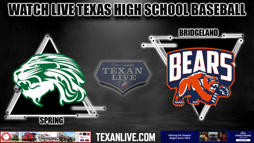 Spring vs Bridgeland - 6:00PM - 5/10/2023 - Softball - Live from Tomball Memorial High School - Game One - Regional Quarter Final Playoffs