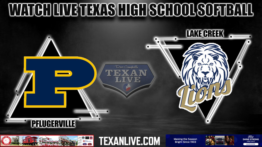 Pflugerville vs Lake Creek - 5:00PM - 5/11/2023 - Softball - Live from Mumford High School - One Game Playoff - Regional Quarter Final Playoffs