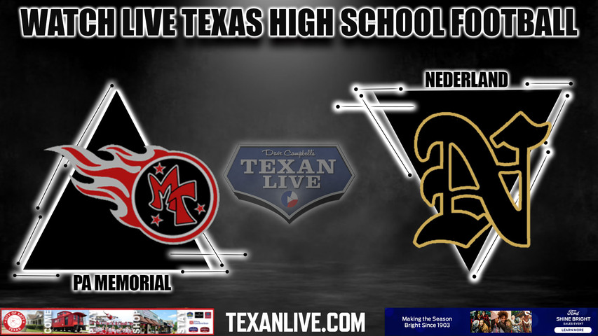 PA Memorial vs Nederland - 7:00pm- 9/1/2023 - Football - Live from Bulldog Stadium