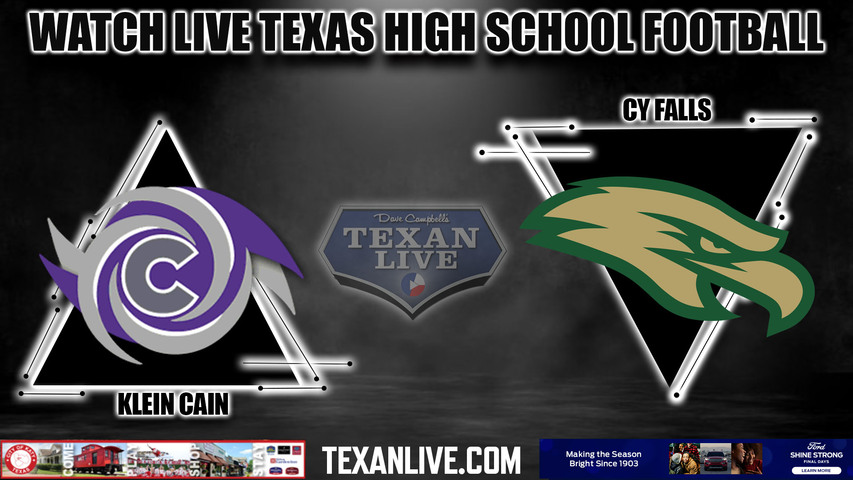Klein Cain vs Cy Falls - 7pm- 9/7/2023 - Football - Live from Pridgeon Stadium