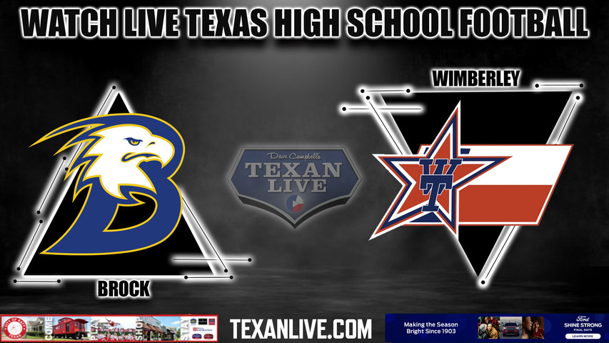 Brock vs Wimberley - 7:00pm-- 9/7/2023 - Football - Live from UMHB - Crusader Stadium