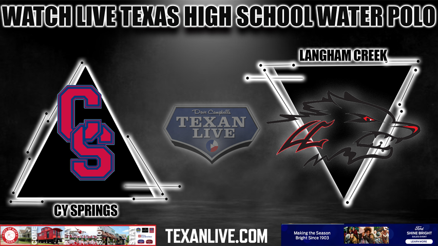 Cy Springs vs. Langham Creek -6pm- 9/13/2023 - Waterpolo - Girls then Boys - Live from CFISD natatorium