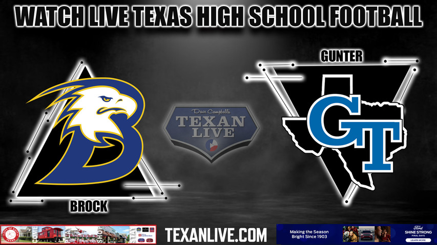 Brock vs Gunter - 7:00pm- 9/15/2023 - Football - Live from Tiger Stadium