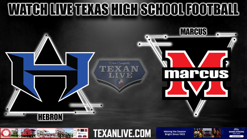 Hebron vs Marcus - 7:00pm- 9/22/2023 - Football - Live from Marauder Stadium