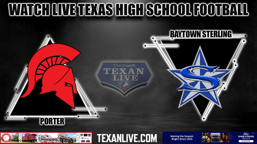 Porter vs Sterling - 7:00pm- 9/28/2023 - Football - Live from Stallworth Stadium
