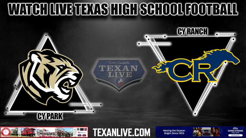 Cy Park vs Cy Ranch- 6:30pm- 10/5/2023 - Football - Live from Pridgeon Stadium