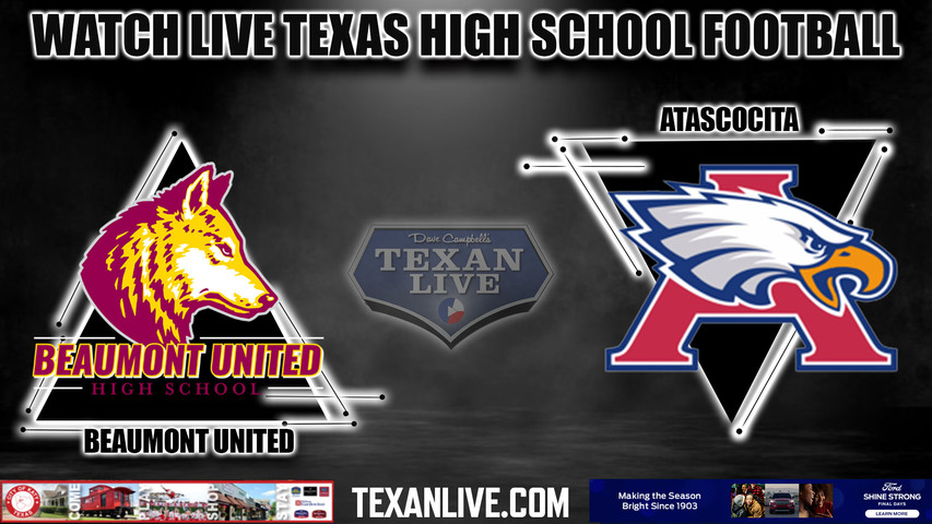 Beaumont United vs Atascocita - 7:00pm- 10/6/2023 - Football - Live from Turner Stadium