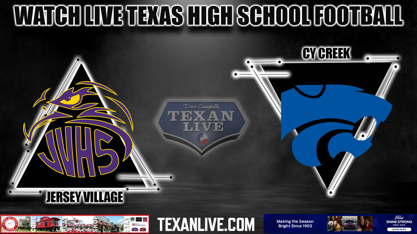 Jersey Village vs Cy Creek - 7pm- 10/13/2023 - Football - Live from Pridgeon Stadium