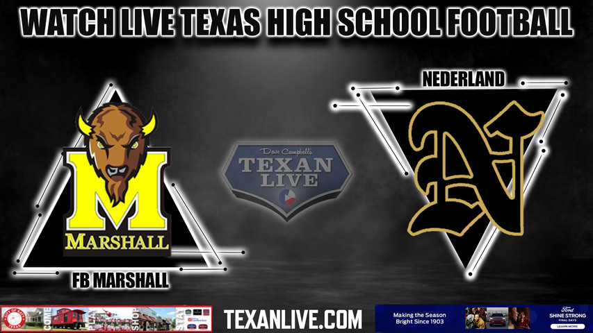 FB Marshall vs Nederland - 7:00pm- 10/13/2023 - Football - Live from Bulldog Stadium