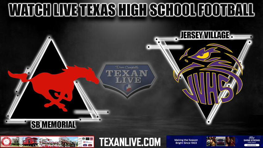 Spring Branch Memorial vs Jersey Village - 12:00pm- 10/21/2023 - Football - Live from Pridgeon Stadium