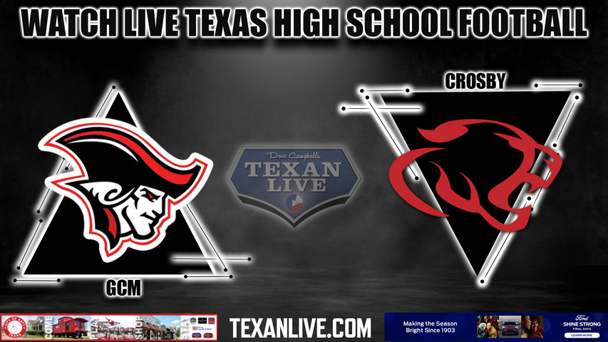 Goose Creek Memorial vs Crosby- 7:00pm- 11/3/2023 - Football - Live from Cougar Stadium