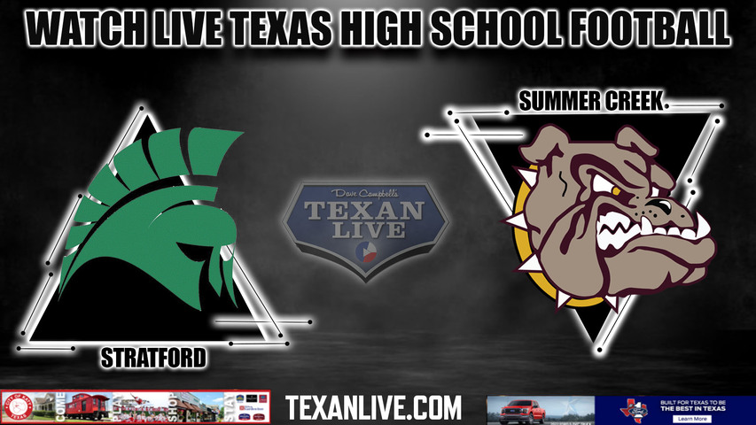 Stratford vs Summer Creek - 2:00PM - 11/25/2023 - Football - Live from Tomball ISD Stadium - Regional Semi-Finals Playoffs