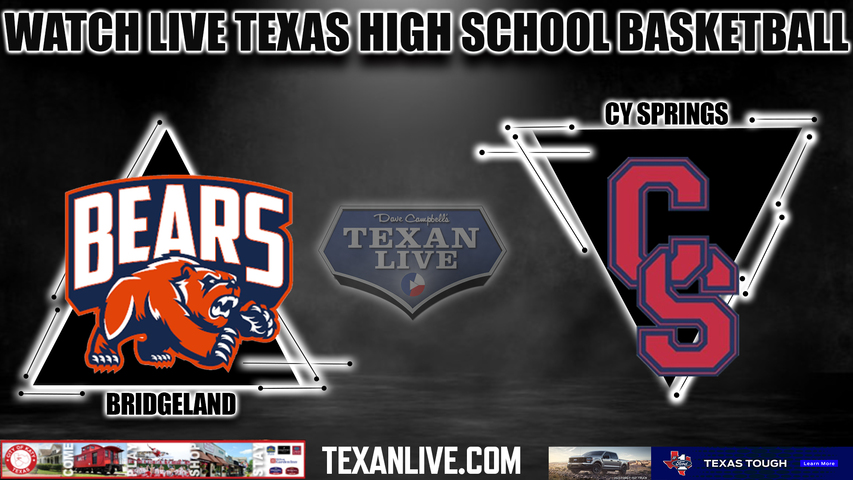 Bridgeland vs Cy Springs - 1:00pm- 1/13/2024 - Boys Basketball - Live from Cy Springs High School