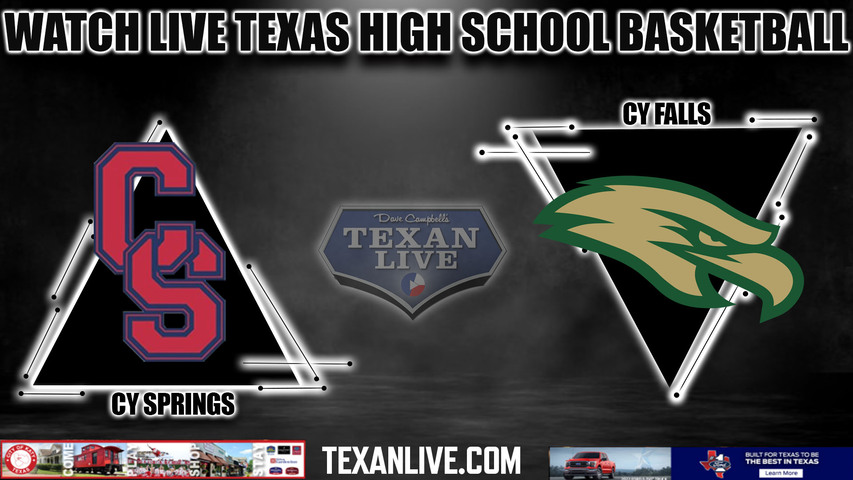 Cy Springs vs Cy Falls - 7:00pm- 1/30/2024 - Boys Basketball - Live from Cy Falls High School