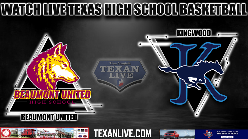 Beaumont United vs Kingwood - 7:00pm- 2/14/2024 - Boys Basketball - Live from Kingwood High School