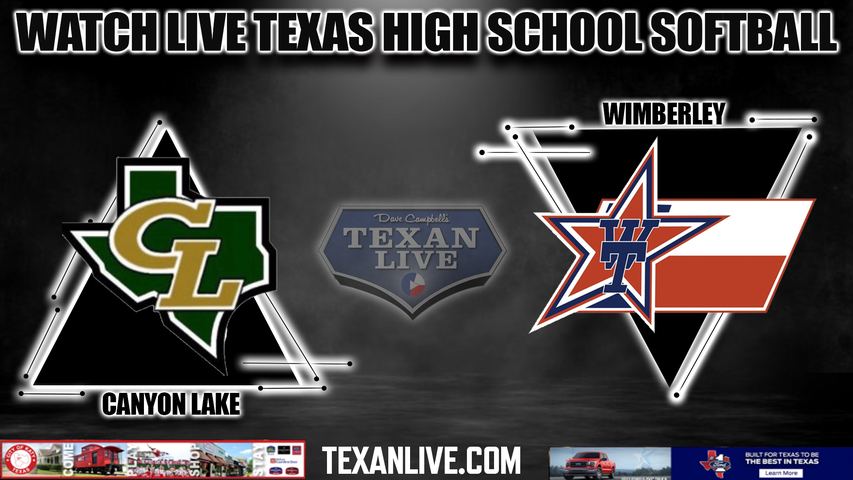 Canyon Lake vs Wimberley - 7:00PM - 4/2/2024 - Softball - Live from Wimberley High School