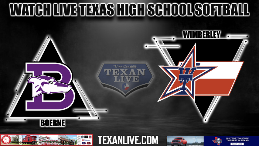 Boerne vs Wimberley - 7:00pm- 4/16/2024 - Softball - Live from Wimberley High School