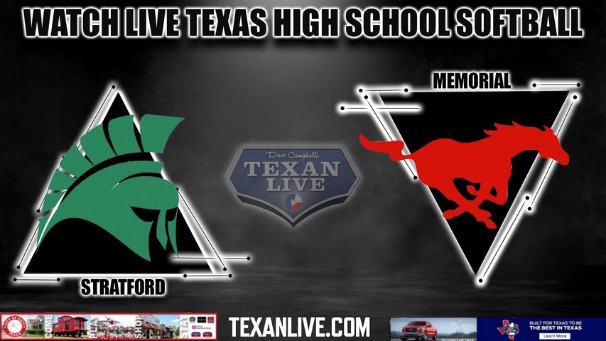 Stratford vs Memorial - 6:00pm- 4/16/2024 - Softball - Live from Memorial High School