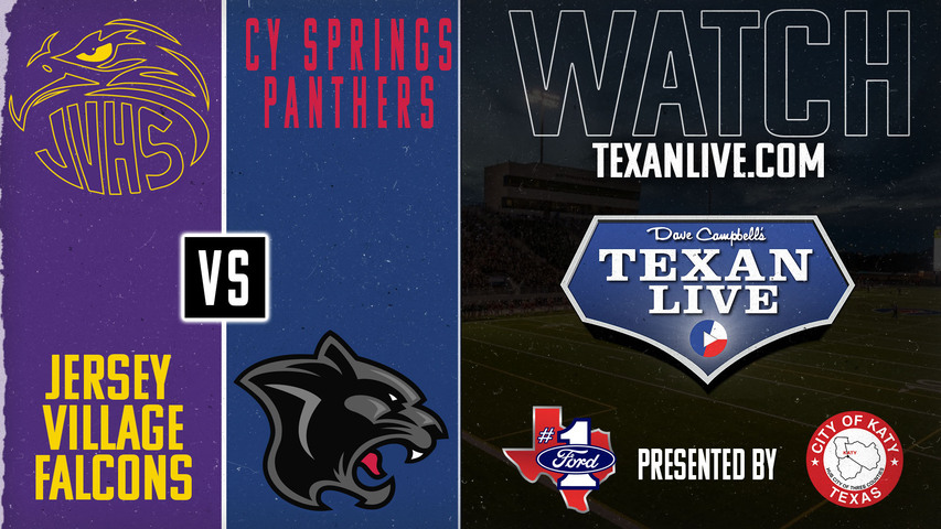 Jersey Village vs Cy Springs - 6:30pm- 9/12/2024 - Football - Live from Pridgeon Stadium
