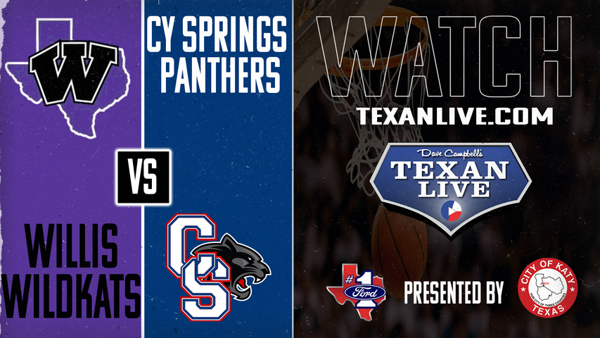Willis vs Cy Springs - 7:30pm - 2/21/2025 - Boys Basketball - Area Round Playoffs - Live from Berry Center