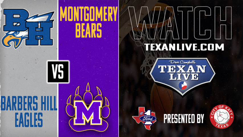 Montgomery vs Barbers Hill - 7:00pm - 2/21/2025 - Boys Basketball - Area Round Playoffs - Live from Porter High School