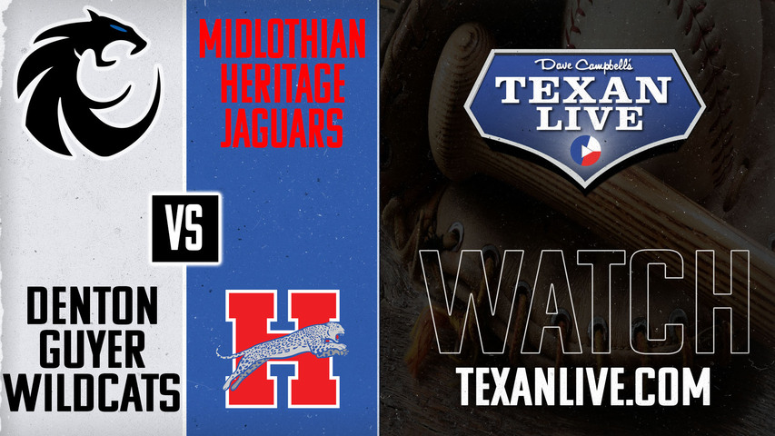 Guyer vs Midlothian Heritage - 2pm - 3/29/2025 - Baseball- Live from The Ballpark at Guyer