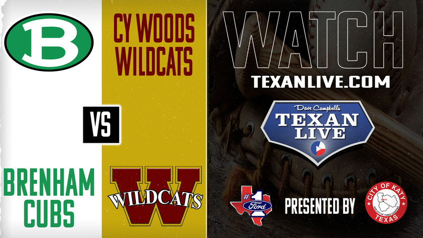 Brenham vs Cy Woods - 2pm- 4/12/2025 - Baseball - Live from Cy Woods High School