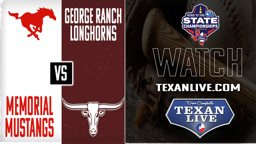 Spring Branch Memorial vs George Ranch - 7pm - 5/8/2025 - Baseball - Area Round - Playoffs - Game One - Live from Cy Falls High School