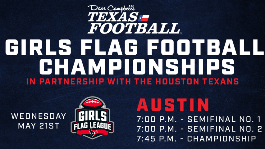 Austin Girls Flag Football Championships - Starting at 7:45pm - 5/21/25 - Live from The Pfield