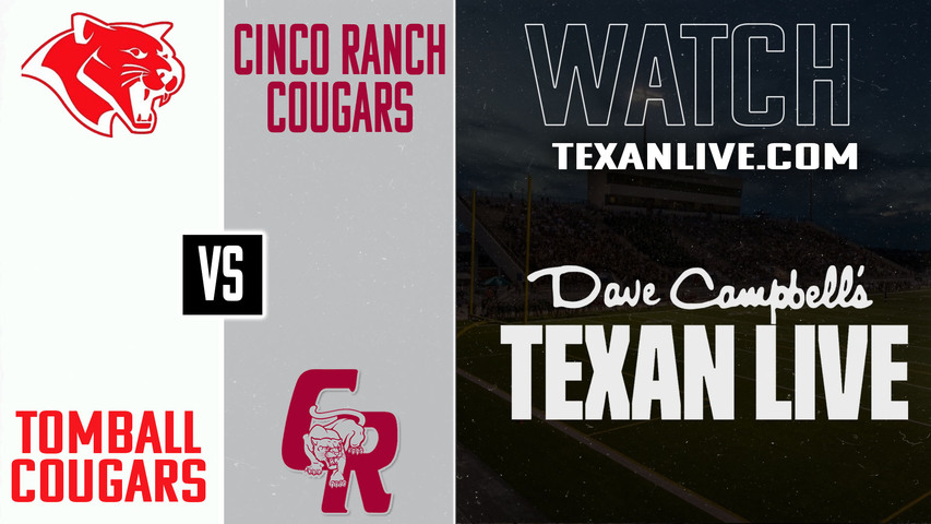 Tomball vs Cinco Ranch – 7:00pm – 9/5/2025 – Football – Live from Rhodes Stadium