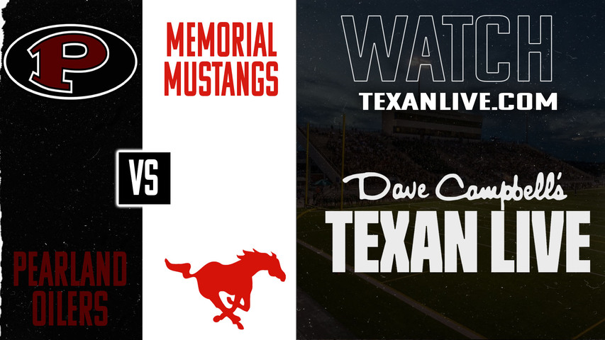 Pearland vs Spring Branch Memorial – 6:00pm – 9/6/2025 – Football – Live from Tully Stadium