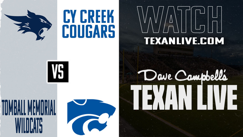 Tomball Memorial vs Cy Creek – 6:00pm – 9/6/2025 – Football – Live from Pridgeon Stadium