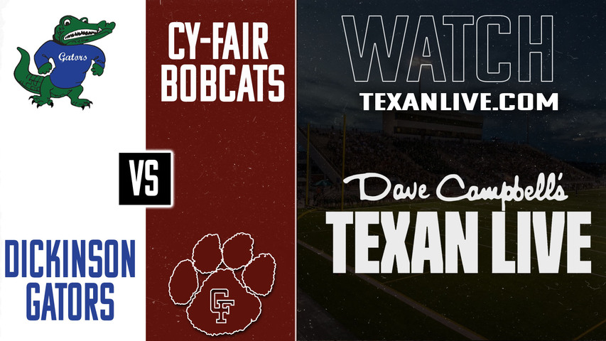 Dickinson vs Cy-Fair - 7:00pm- 9/12/2025 - Football - Live from Pridgeon Stadium